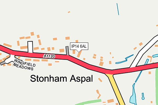 IP14 6AL map - OS OpenMap – Local (Ordnance Survey) IP14 6AL map - OS OpenMap – Local (Ordnance Survey)