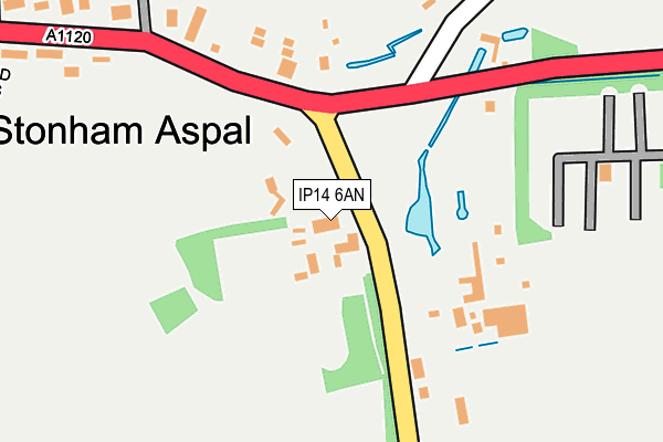 IP14 6AN map - OS OpenMap – Local (Ordnance Survey) IP14 6AN map - OS OpenMap – Local (Ordnance Survey)