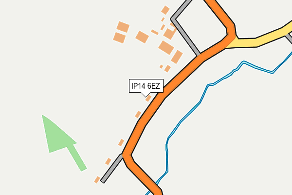 IP14 6EZ map - OS OpenMap – Local (Ordnance Survey)