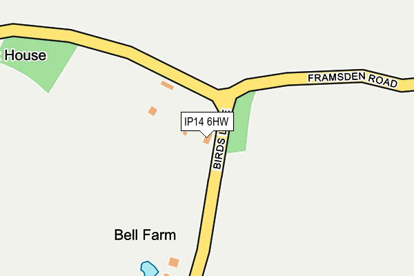 IP14 6HW map - OS OpenMap – Local (Ordnance Survey) IP14 6HW map - OS OpenMap – Local (Ordnance Survey)