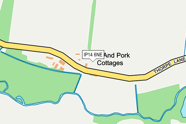 IP14 6NE map - OS OpenMap – Local (Ordnance Survey) IP14 6NE map - OS OpenMap – Local (Ordnance Survey)