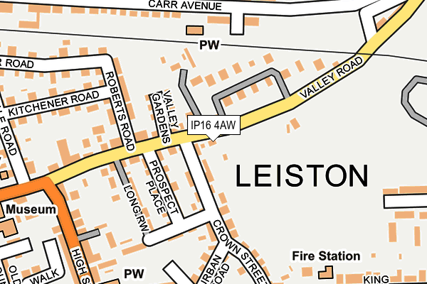 IP16 4AW map - OS OpenMap – Local (Ordnance Survey)