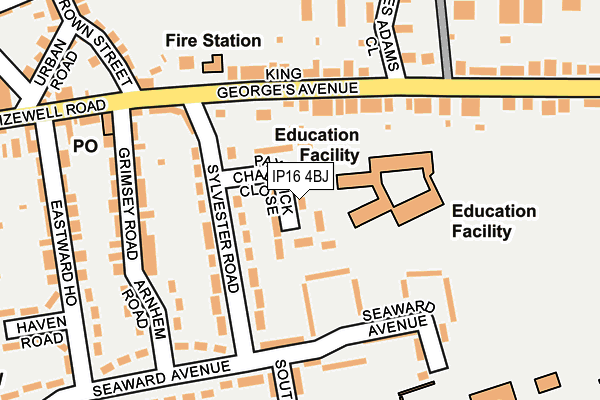 IP16 4BJ map - OS OpenMap – Local (Ordnance Survey) IP16 4BJ map - OS OpenMap – Local (Ordnance Survey)