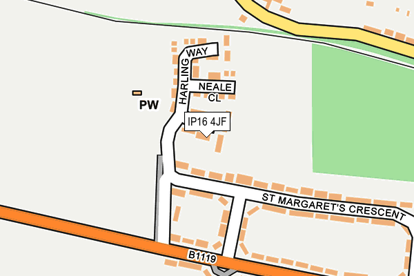 IP16 4JF map - OS OpenMap – Local (Ordnance Survey) IP16 4JF map - OS OpenMap – Local (Ordnance Survey)