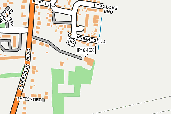IP16 4SX map - OS OpenMap – Local (Ordnance Survey) IP16 4SX map - OS OpenMap – Local (Ordnance Survey)