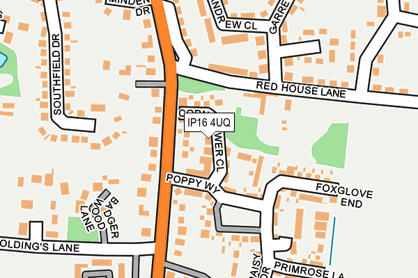 IP16 4UQ map - OS OpenMap – Local (Ordnance Survey) IP16 4UQ map - OS OpenMap – Local (Ordnance Survey)