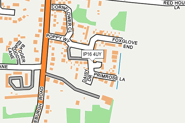 IP16 4UY map - OS OpenMap – Local (Ordnance Survey)