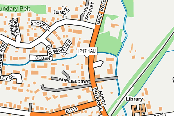 IP17 1AU map - OS OpenMap – Local (Ordnance Survey) IP17 1AU map - OS OpenMap – Local (Ordnance Survey)