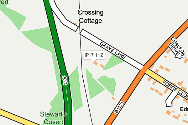 IP17 1HZ map - OS OpenMap – Local (Ordnance Survey) IP17 1HZ map - OS OpenMap – Local (Ordnance Survey)