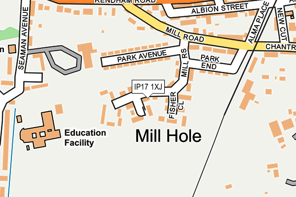 IP17 1XJ map - OS OpenMap – Local (Ordnance Survey) IP17 1XJ map - OS OpenMap – Local (Ordnance Survey)