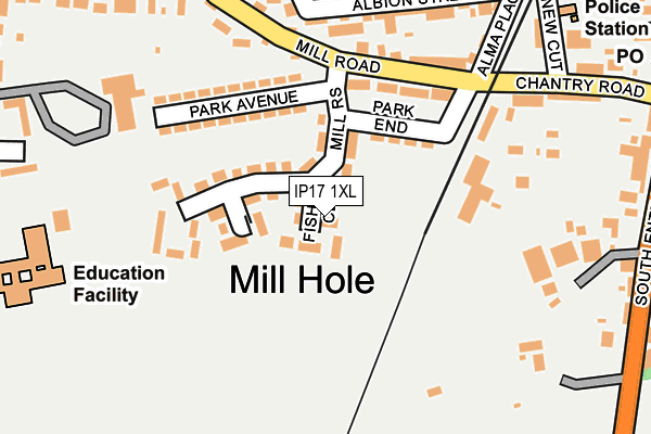 IP17 1XL map - OS OpenMap – Local (Ordnance Survey) IP17 1XL map - OS OpenMap – Local (Ordnance Survey)