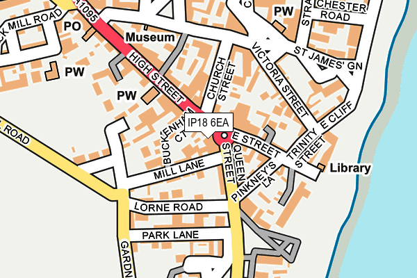 IP18 6EA map - OS OpenMap – Local (Ordnance Survey) IP18 6EA map - OS OpenMap – Local (Ordnance Survey)