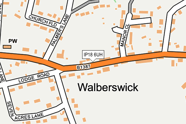 IP18 6UH map - OS OpenMap – Local (Ordnance Survey) IP18 6UH map - OS OpenMap – Local (Ordnance Survey)