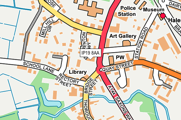 IP19 8AA map - OS OpenMap – Local (Ordnance Survey) IP19 8AA map - OS OpenMap – Local (Ordnance Survey)
