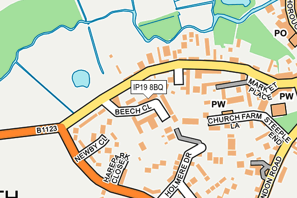 IP19 8BQ map - OS OpenMap – Local (Ordnance Survey)