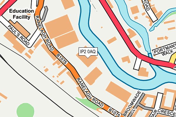 IP2 0AQ map - OS OpenMap – Local (Ordnance Survey) IP2 0AQ map - OS OpenMap – Local (Ordnance Survey)