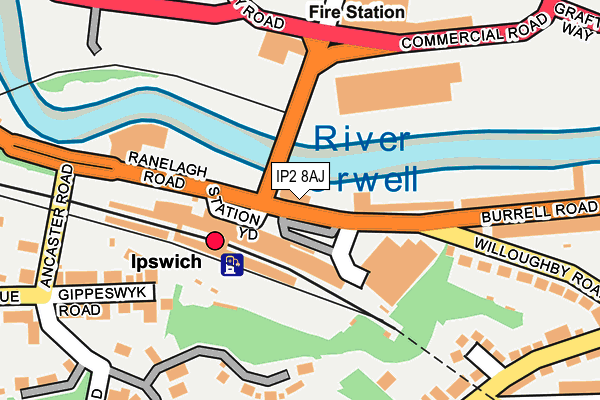 IP2 8AJ map - OS OpenMap – Local (Ordnance Survey) IP2 8AJ map - OS OpenMap – Local (Ordnance Survey)