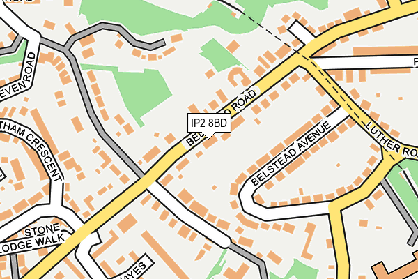 IP2 8BD map - OS OpenMap – Local (Ordnance Survey) IP2 8BD map - OS OpenMap – Local (Ordnance Survey)