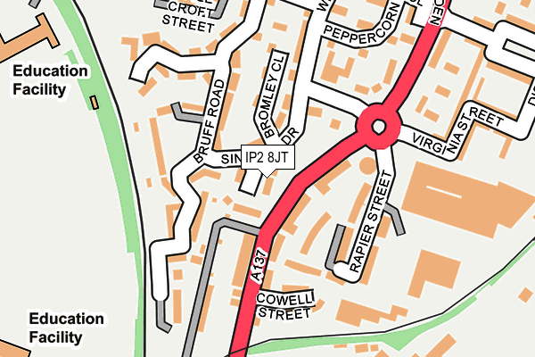 IP2 8JT map - OS OpenMap – Local (Ordnance Survey) IP2 8JT map - OS OpenMap – Local (Ordnance Survey)