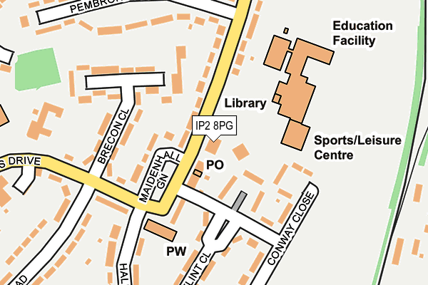 IP2 8PG map - OS OpenMap – Local (Ordnance Survey) IP2 8PG map - OS OpenMap – Local (Ordnance Survey)