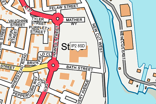 IP2 8SD map - OS OpenMap – Local (Ordnance Survey) IP2 8SD map - OS OpenMap – Local (Ordnance Survey)