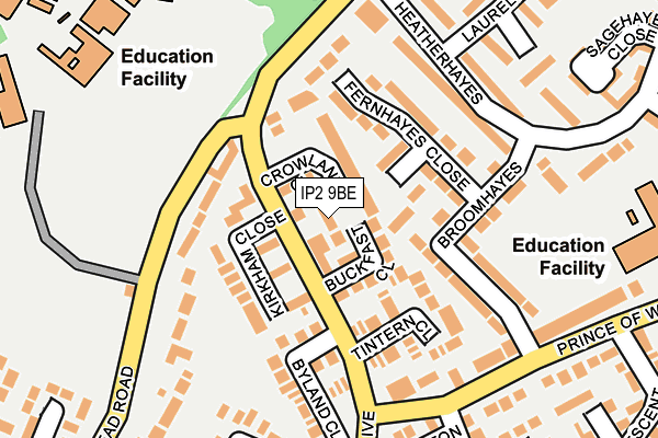 IP2 9BE map - OS OpenMap – Local (Ordnance Survey) IP2 9BE map - OS OpenMap – Local (Ordnance Survey)