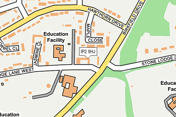 IP2 9HJ map - OS OpenMap – Local (Ordnance Survey) IP2 9HJ map - OS OpenMap – Local (Ordnance Survey)