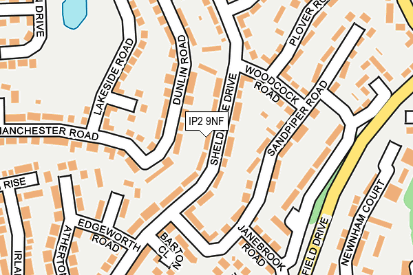 IP2 9NF map - OS OpenMap – Local (Ordnance Survey) IP2 9NF map - OS OpenMap – Local (Ordnance Survey)