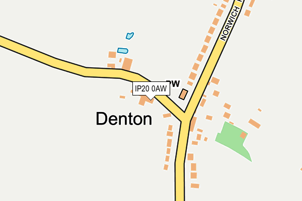 IP20 0AW map - OS OpenMap – Local (Ordnance Survey)