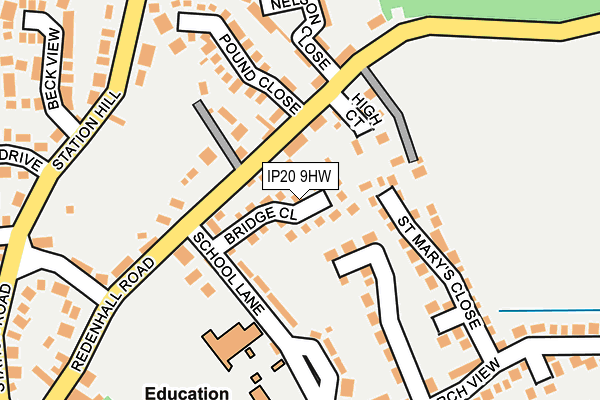 IP20 9HW map - OS OpenMap – Local (Ordnance Survey) IP20 9HW map - OS OpenMap – Local (Ordnance Survey)