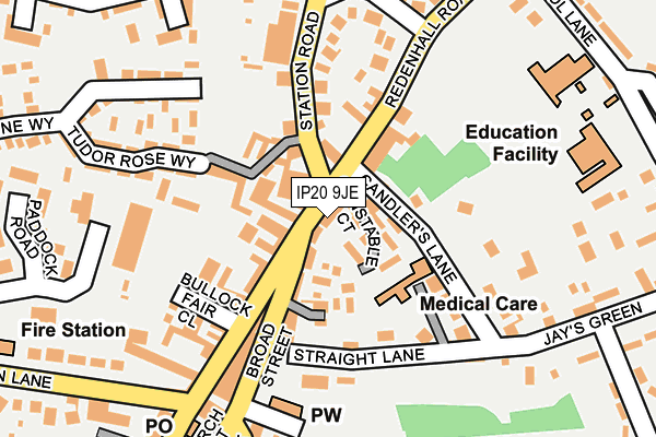 IP20 9JE map - OS OpenMap – Local (Ordnance Survey) IP20 9JE map - OS OpenMap – Local (Ordnance Survey)