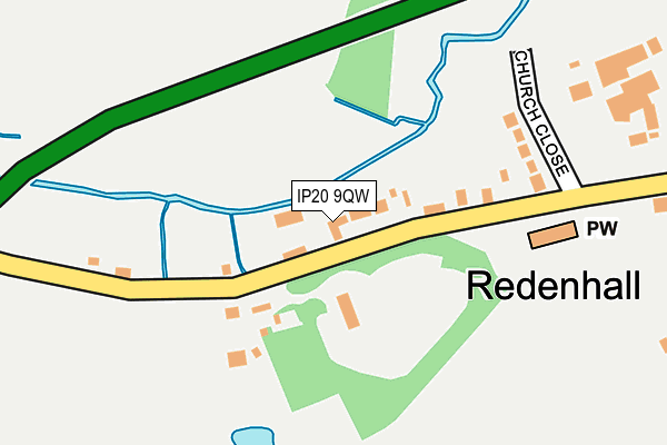 IP20 9QW map - OS OpenMap – Local (Ordnance Survey) IP20 9QW map - OS OpenMap – Local (Ordnance Survey)