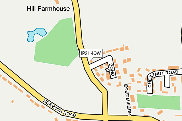 IP21 4QW map - OS OpenMap – Local (Ordnance Survey) IP21 4QW map - OS OpenMap – Local (Ordnance Survey)