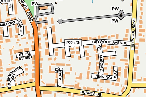 IP22 4DN map - OS OpenMap – Local (Ordnance Survey) IP22 4DN map - OS OpenMap – Local (Ordnance Survey)
