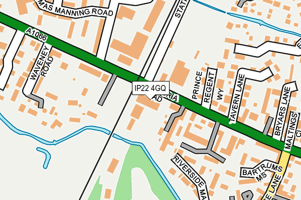 IP22 4GQ map - OS OpenMap – Local (Ordnance Survey) IP22 4GQ map - OS OpenMap – Local (Ordnance Survey)