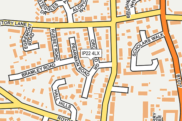 IP22 4LX map - OS OpenMap – Local (Ordnance Survey) IP22 4LX map - OS OpenMap – Local (Ordnance Survey)