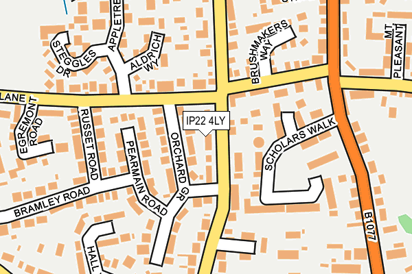 IP22 4LY map - OS OpenMap – Local (Ordnance Survey) IP22 4LY map - OS OpenMap – Local (Ordnance Survey)