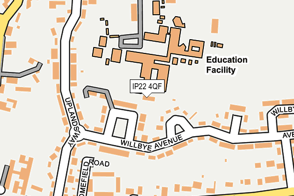 IP22 4QF map - OS OpenMap – Local (Ordnance Survey) IP22 4QF map - OS OpenMap – Local (Ordnance Survey)