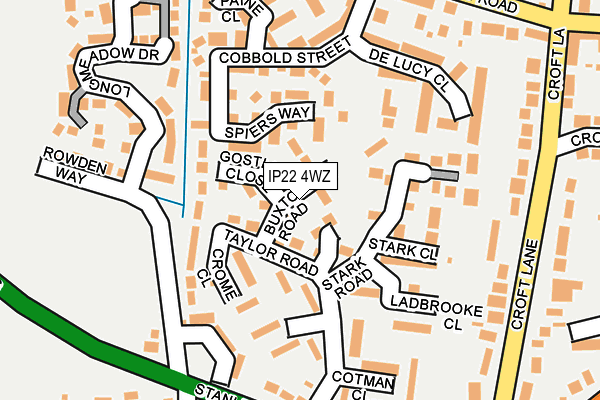 IP22 4WZ map - OS OpenMap – Local (Ordnance Survey) IP22 4WZ map - OS OpenMap – Local (Ordnance Survey)