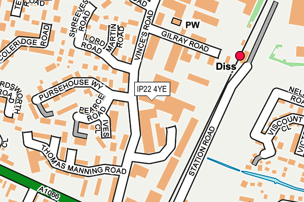 IP22 4YE map - OS OpenMap – Local (Ordnance Survey) IP22 4YE map - OS OpenMap – Local (Ordnance Survey)