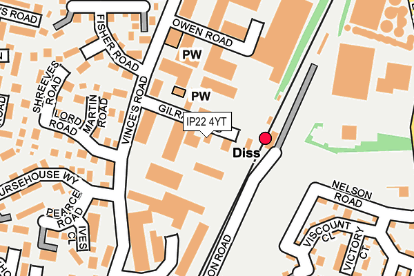 IP22 4YT map - OS OpenMap – Local (Ordnance Survey) IP22 4YT map - OS OpenMap – Local (Ordnance Survey)