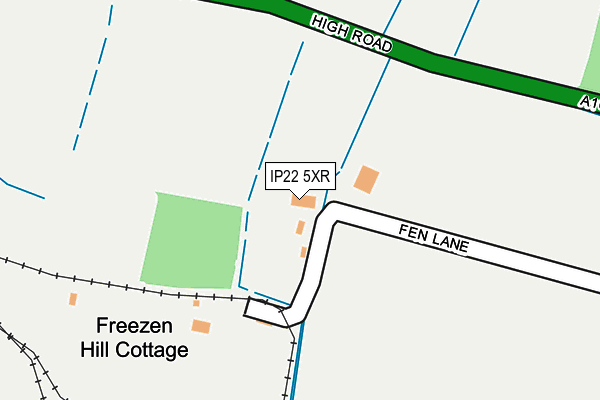 IP22 5XR map - OS OpenMap – Local (Ordnance Survey) IP22 5XR map - OS OpenMap – Local (Ordnance Survey)