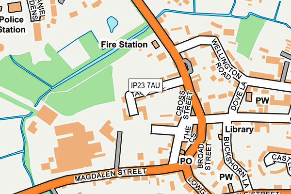 IP23 7AU map - OS OpenMap – Local (Ordnance Survey) IP23 7AU map - OS OpenMap – Local (Ordnance Survey)