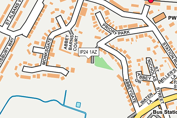 IP24 1AZ map - OS OpenMap – Local (Ordnance Survey) IP24 1AZ map - OS OpenMap – Local (Ordnance Survey)