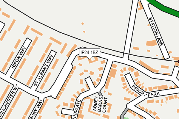 IP24 1BZ map - OS OpenMap – Local (Ordnance Survey) IP24 1BZ map - OS OpenMap – Local (Ordnance Survey)