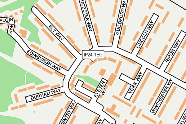 IP24 1EG map - OS OpenMap – Local (Ordnance Survey) IP24 1EG map - OS OpenMap – Local (Ordnance Survey)