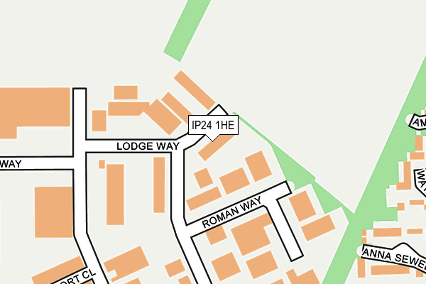 IP24 1HE map - OS OpenMap – Local (Ordnance Survey) IP24 1HE map - OS OpenMap – Local (Ordnance Survey)