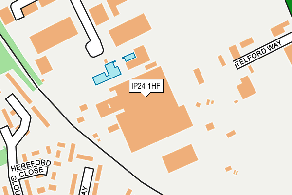 IP24 1HF map - OS OpenMap – Local (Ordnance Survey) IP24 1HF map - OS OpenMap – Local (Ordnance Survey)