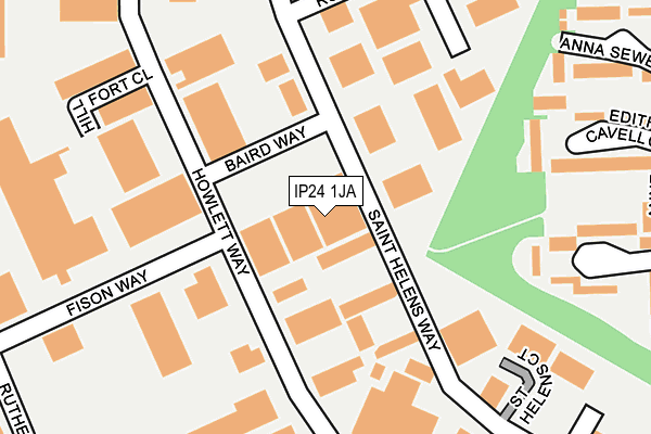 IP24 1JA map - OS OpenMap – Local (Ordnance Survey) IP24 1JA map - OS OpenMap – Local (Ordnance Survey)