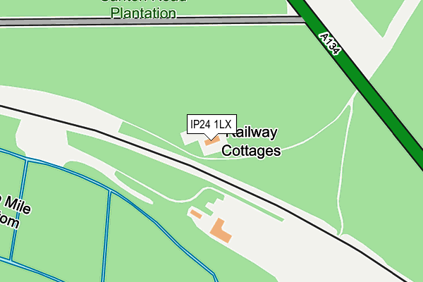 IP24 1LX map - OS OpenMap – Local (Ordnance Survey) IP24 1LX map - OS OpenMap – Local (Ordnance Survey)